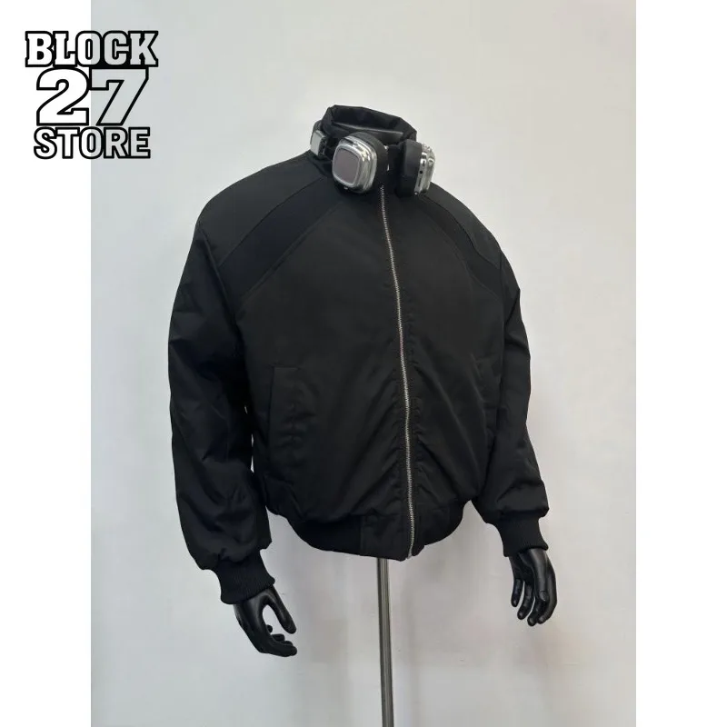 

Мужская куртка Harajuku, винтажное деконструированное толстое короткое хлопковое пальто, зимнее теплое пальто с воротником-стойкой, унисекс, повседневная уличная одежда, модная новинка