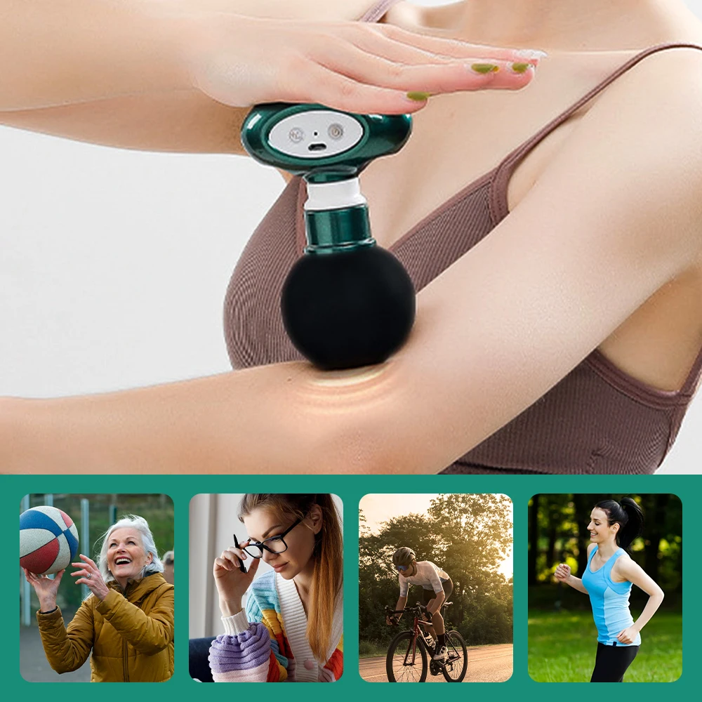 Portable Mini Massage Gun USB Charge Body Muscle Massager Exercising Relaxation Slimming Shaping Pain Relief 6 Speed Adjustable