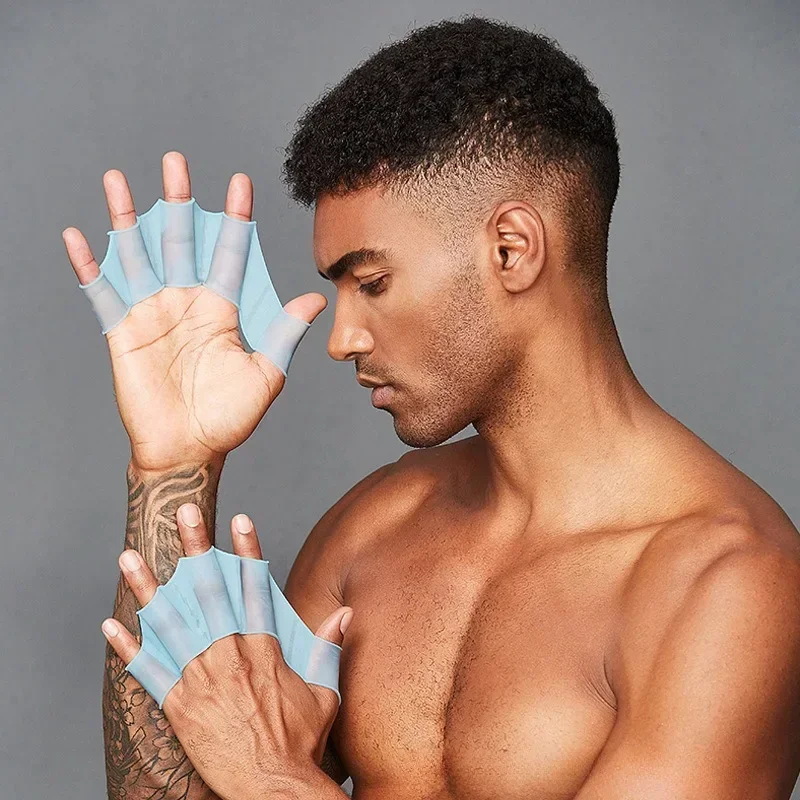 زعانف سباحة من السيليكون للبالغين والأطفال ، تدريب حر ، قفازات تجديف خاصة ، أسلوب الضفادع ، أدوات معدات السباحة ، 2 صانعة