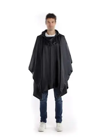 3 In 1 Outdoor Military Raincoat Hooded Sleeve Waterproof Rain Poncho Motorcycle Rain Cover Camping Hiking Travel Rainwear Tent