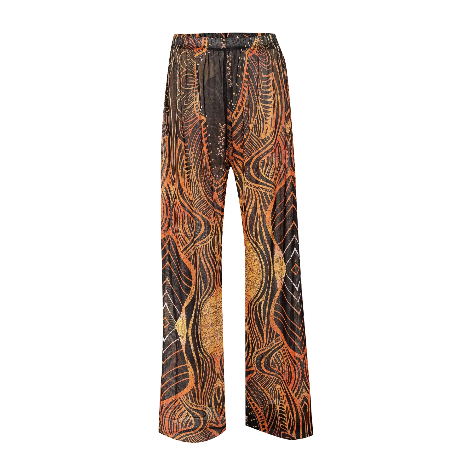 مثير لي السراويل واسعة الساق عالية الخصر سليم مستقيم عارضة السراويل الطويلة للنساء Faionable كل مباراة Sle ألياف البوليستر