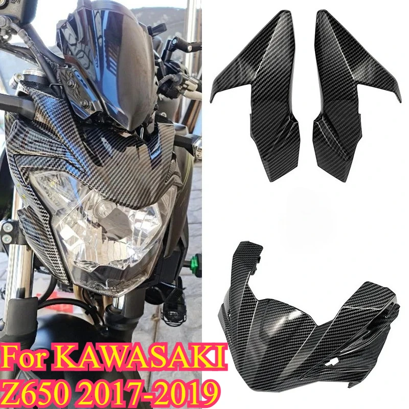 

Z650 Motorcycle Front Headlight Side Guard Fairing for Kawasaki Z 650 2017 2018 2019 Z-650 Front Winglet Upper Headlight Cover
