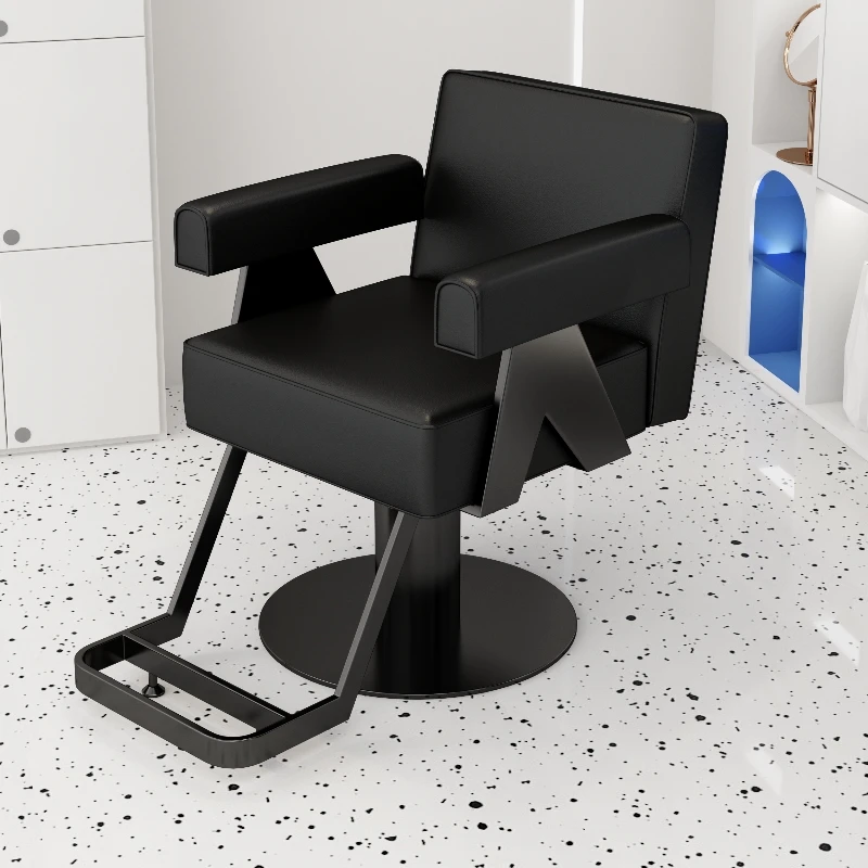 Online Celebrity Barbershop Barber Chairs Modern High-end Perm Hair Dyeing Chairs Ergonomic Swivel Salon Furniture Silla FYBC