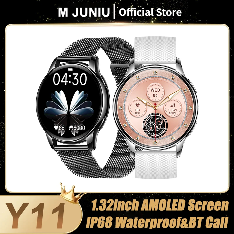 

2024 New Bluetooth Call Smart Watch Women Men 1.32 " AMOLED 466*466 HD Pixel Display Heart Rate Blood Pressure Smartwatch Woman