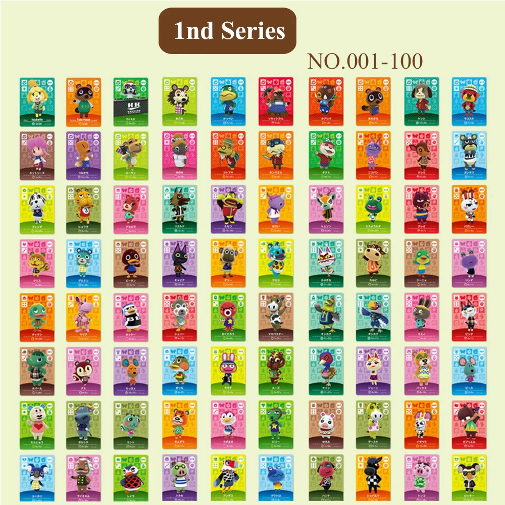 المبيعات الفورية بطاقات جديدة لعبة عالية الجودة بطاقات NFC بطاقات الحيوان سلسلة 1-5 العلامات لمجموعة NS Switch Wii Lite U #6