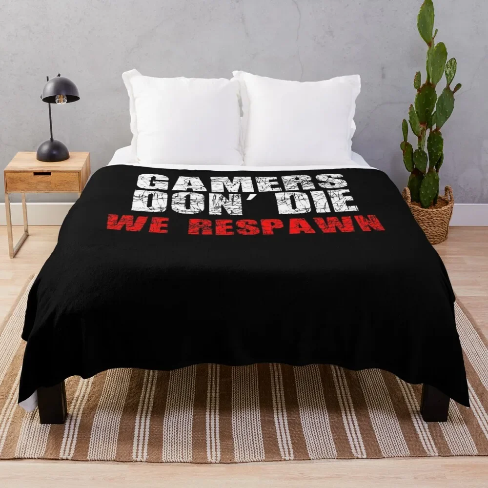 

Gamers Don't Die Throw Blanket Decorative Throw for sofa sofa bed wednesday Blankets