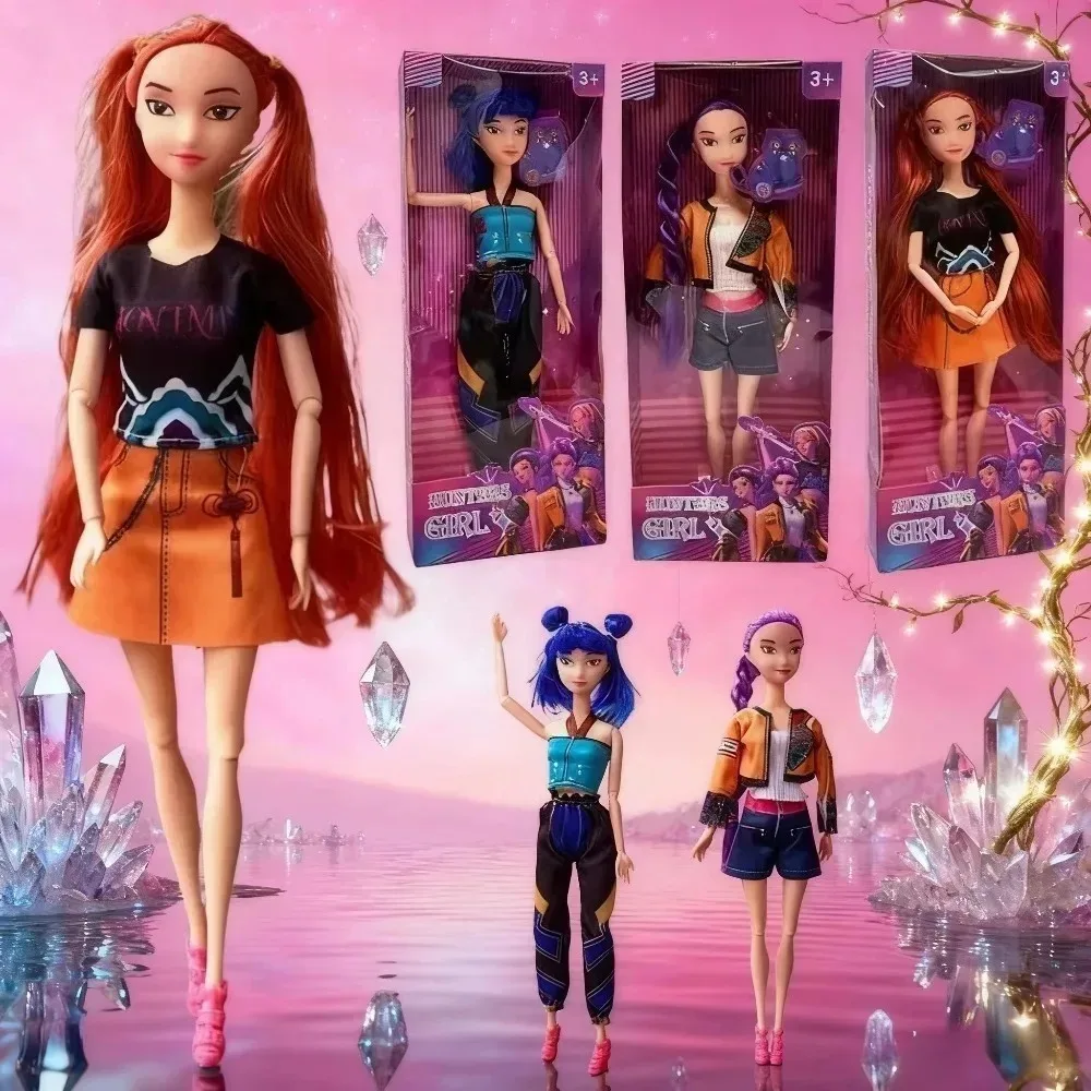 HOTanime k pop Cacciatori di demoni Strega Hunter Group Alta aspetto Colla bambola bambola Cuore della ragazza Bambola decorativa Regali di festa