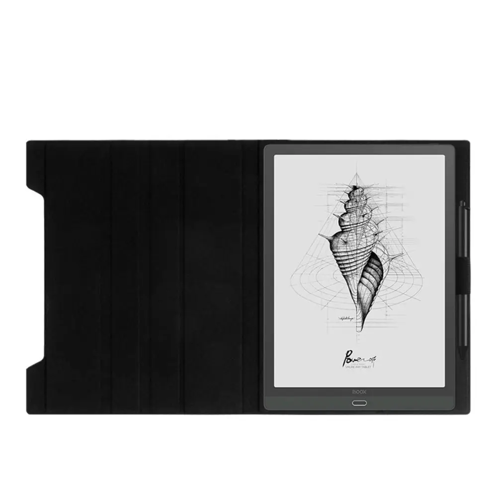 Foldable E-Reader Case Wear-resistant with Pen Slot Folio Cover Paste Type Anti-fall Back Cover for Onyx BOOX MAX Lumi/MAX3