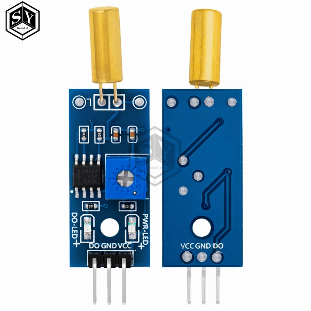 Módulo sensor de ángulo dorado SW520D SW-520D, interruptor de bola, módulo sensor de inclinación