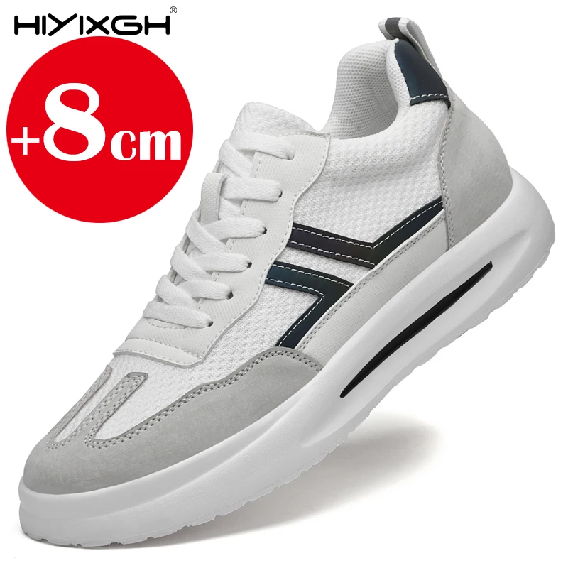 

Новые мужские кроссовки, обувь-лифт, кожаная повседневная обувь для мужчин, стелька 8 см, 6 см, увеличенный лифт, Tenis Masculino, мужской