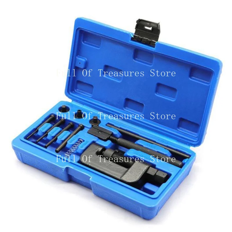 Motorcycle 4 Pins Chain Cutter Breaker Splitter Riveting Tool Rivet Repair Set For Chain 415/420/428/520/525/530/630 Motorbike