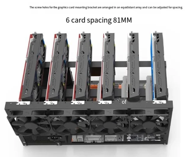 6GPU Rack AI Supercomputer GPU Fixed Bracket,Open Chassis 6 Graphics Card Fixed Bracket