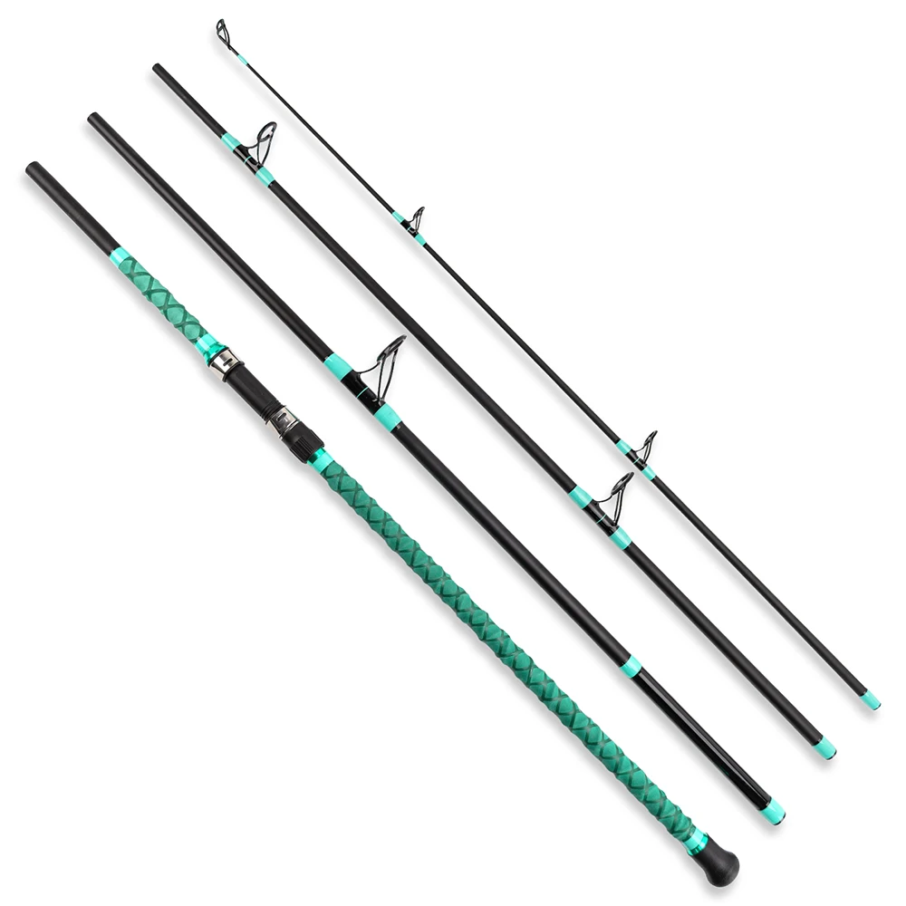 

3.6m 4 Section Carbon Fishing Rod Sea Hunter Blue Orange High Toughness Compact Design