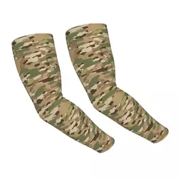 Custom Cooling Multicam camouam Pattern manicotti dell'esercito militare Camouflag sport Compression Tattoo Cover Up per il Golf