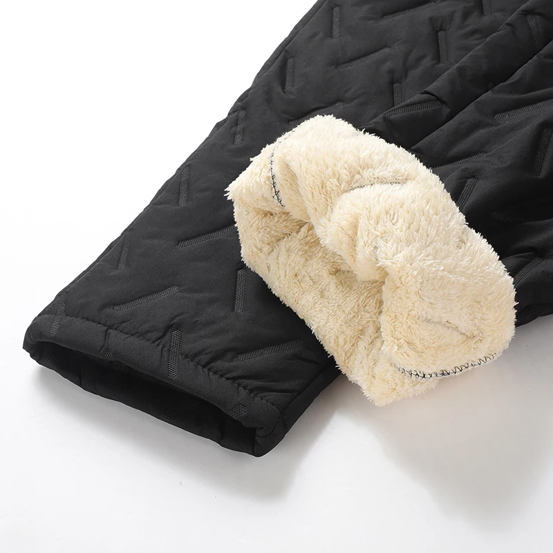 Outdoor Fishing Pant Autumn Winter Straight-leg Windproof Long Pant Middle-aged Men Casual Cotton Pant Men Fleece Warm Long Pant