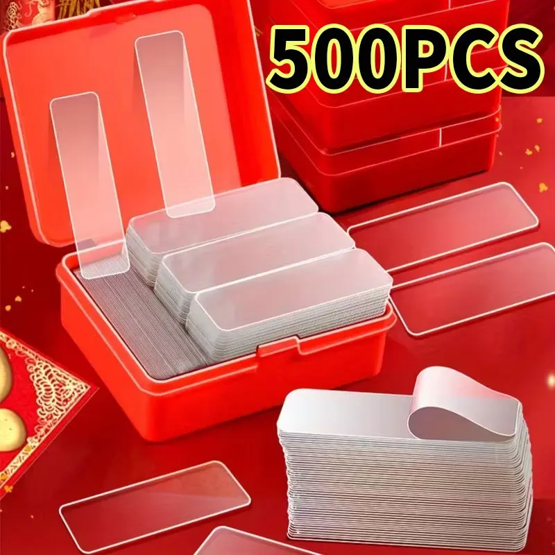 

500-Pack Ultra-Strong Removable Double-Sided Tape Transparent Nano PVC/Acrylic for Walls Pictures Posters Crafts Home