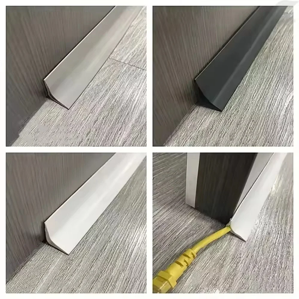1 قطعة 1 متر/39.37in شريط زاوية الأرضية ذاتية اللصق جدار الزاوية صب Linetriangular حافة الشريط التفاف خط السد ديكور #6