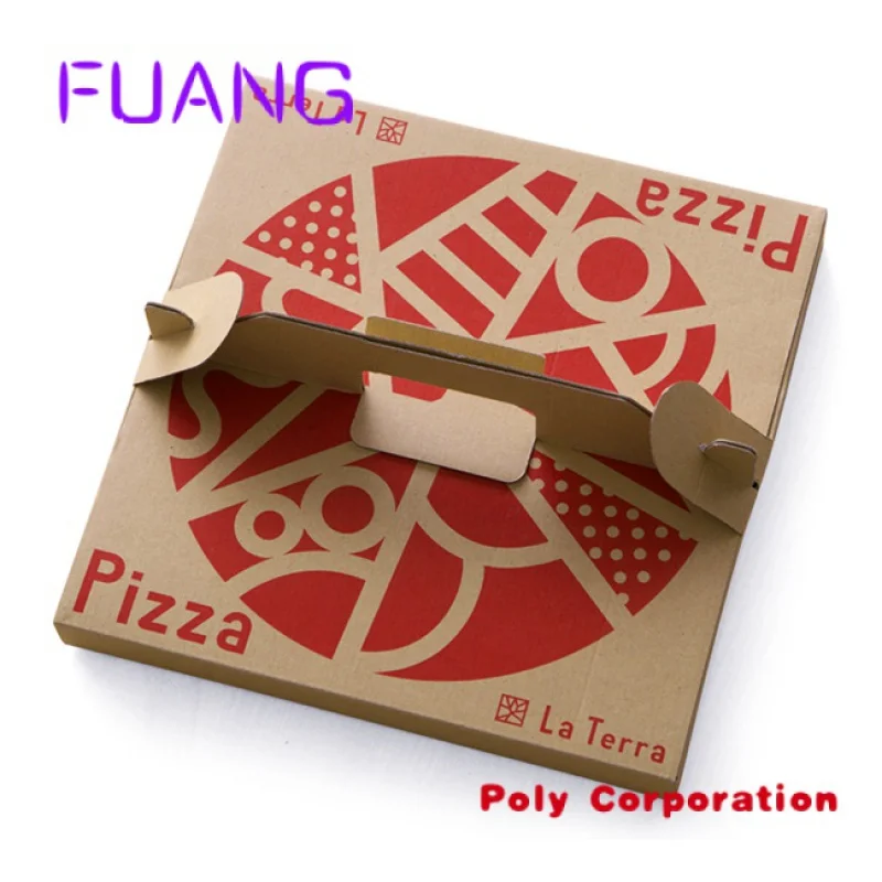 Custom  Free Pattern Corrugated Pizza Box Custom Printing for Pizza Shop