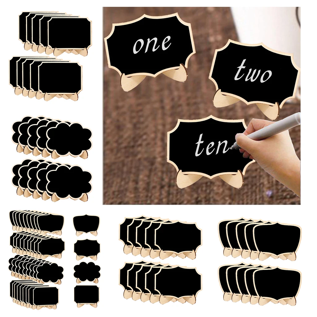 Mini sinais de quadro-negro, sinal de quadro-negro de mesa de madeira com suporte