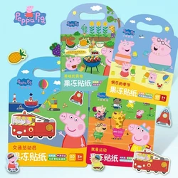 Peppa Pig Jelly Sticker Book Children's Cartoon Sticker Girl Sticker Paper Decoration Educational Toy Birthday Gift