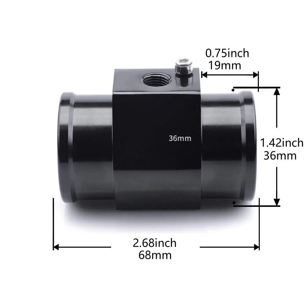 1Pcs Water Temp Temperature Joint Pipe Sensor Gauge Radiator Hose Adapter Size 28/30/32/34/36/38/40mm
