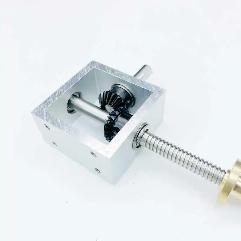 Miniature right angle steering hand crank screw linear lifting module guide box 1 to 1 gearbox angle commutator
