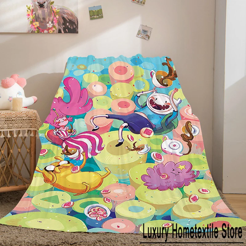 Nap Blanket Sofa Winter King Size A-Adventures Time Microfiber Bedding Warm Bed Fleece Camping Custom Fluffy Soft Blankets