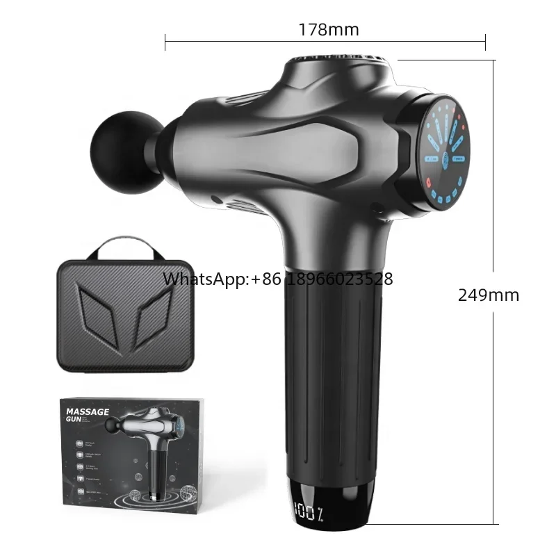 Professional Fascia Gun Gym Vibration Fitness Body Massager Deep Tissue Powerful Muscle Massage Gun