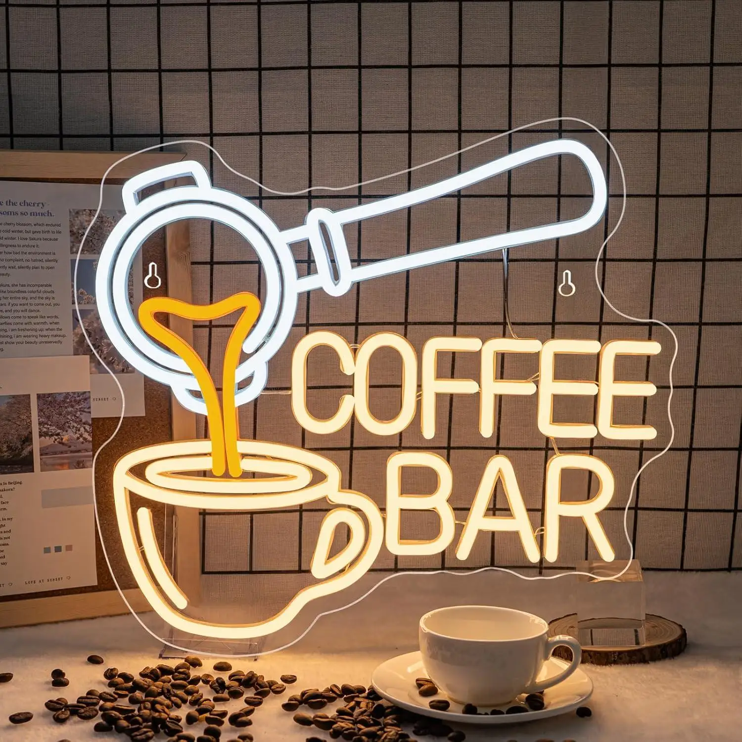

Coffee Bar Neon Sign USB Dimmable LED Neon Lights for Coffee Corner Cafes Restaurant Hotel Market Mall Decor Neon Billboard