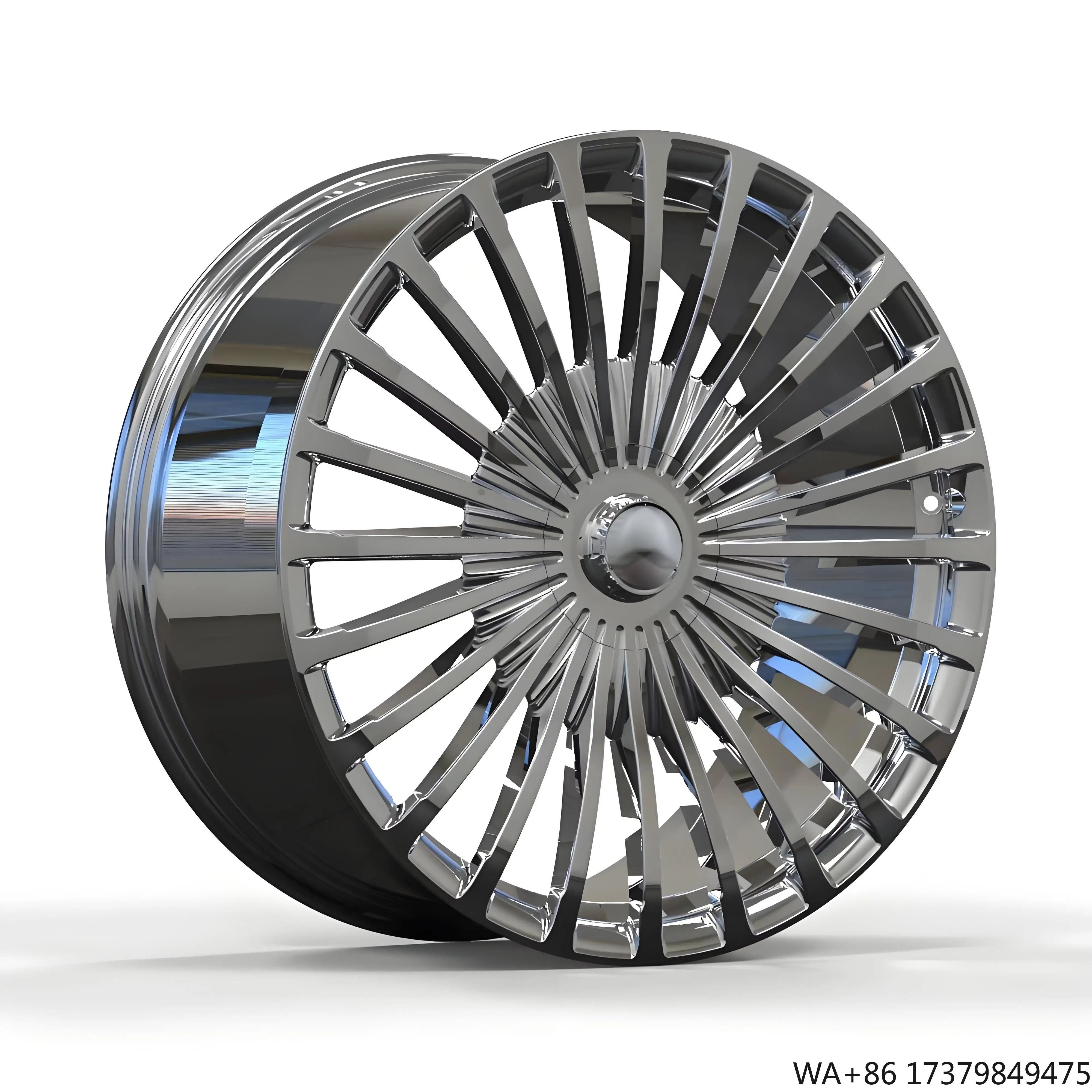 

New Condition Custom Forged Aluminum Alloy Wheel Rims 18-24 Inches Silver Polished Various ET Sizes 20 25 30 35 40mm 5 PCDs 98