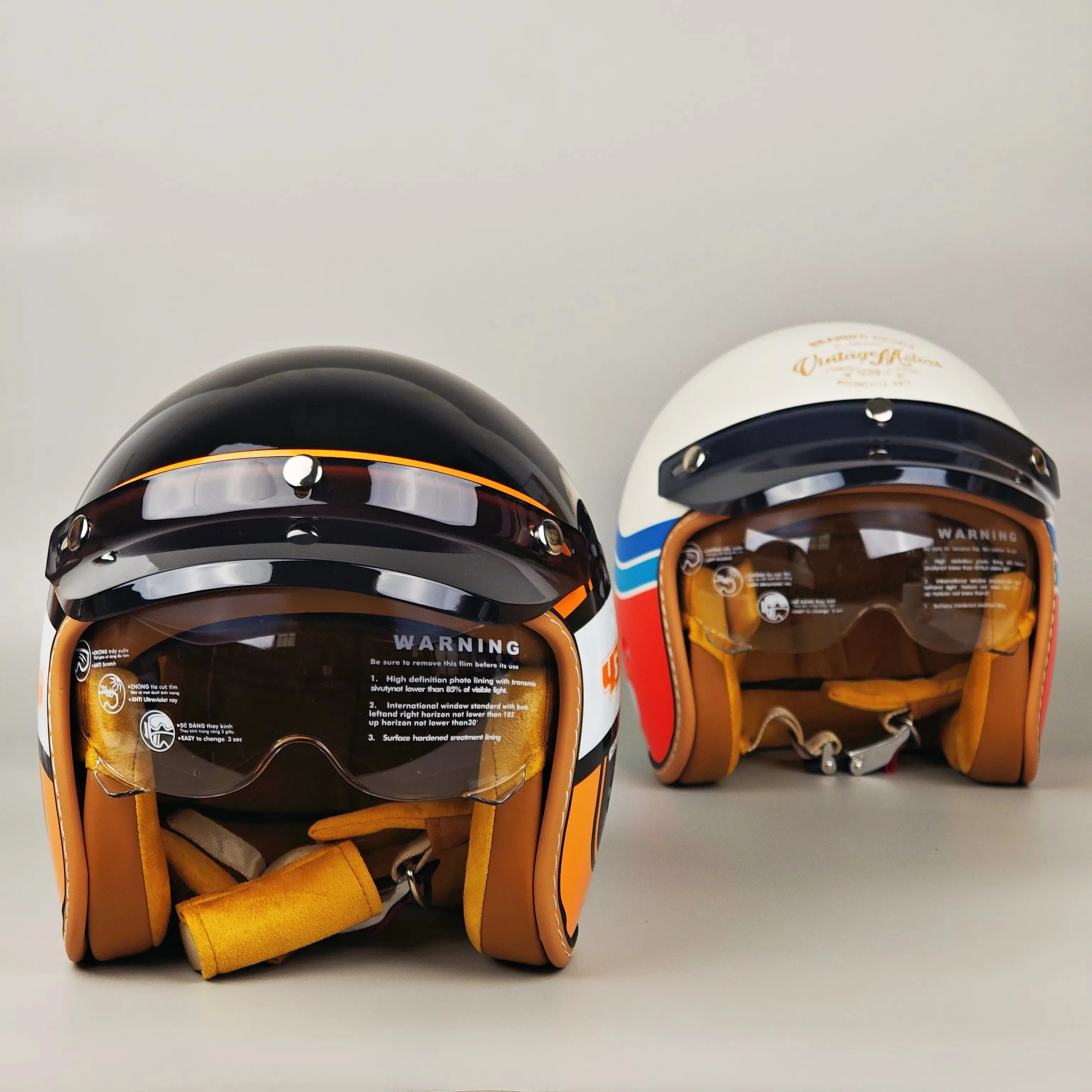 

Motorcycle Fully Wrapped Helmet Men Lightweight Safety Helmet UV Resistant Replaceable Lens Women 3/4 Helmet Dirt Bike