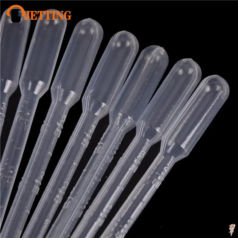 20PCS 3ml Disposable Safe Eye Dropper Transfer Graduated Pipettes Plastic Practical Transparent Pipettes Educational Supplies