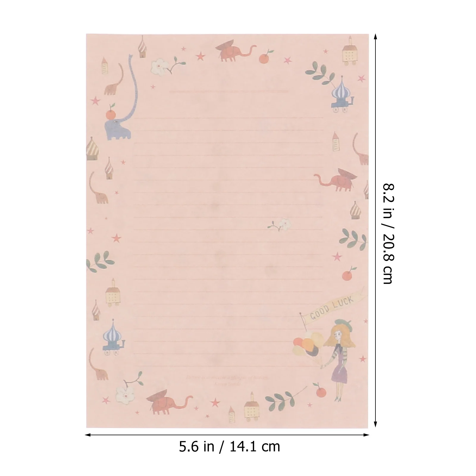 

5 Pcs Floral Letter Envelope Writing Stationery Paper for Greenery Japanese Cute Western Style