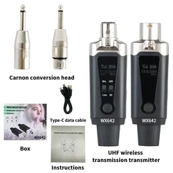 Digital Microphone Wireless System Transmitter Receiver XLR UHF Wireless Adapter Wired Dynamic Microphone