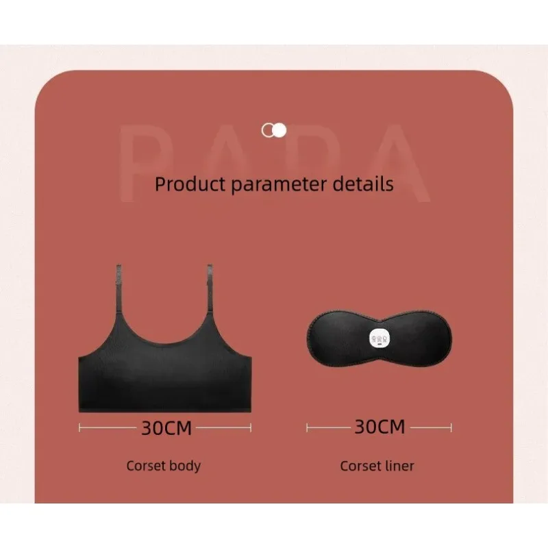 Detachable Washable Electric Chest Massage Bra Breast Massager Wearable Massage Underwear Soft Comfortable Adjustable Body Care