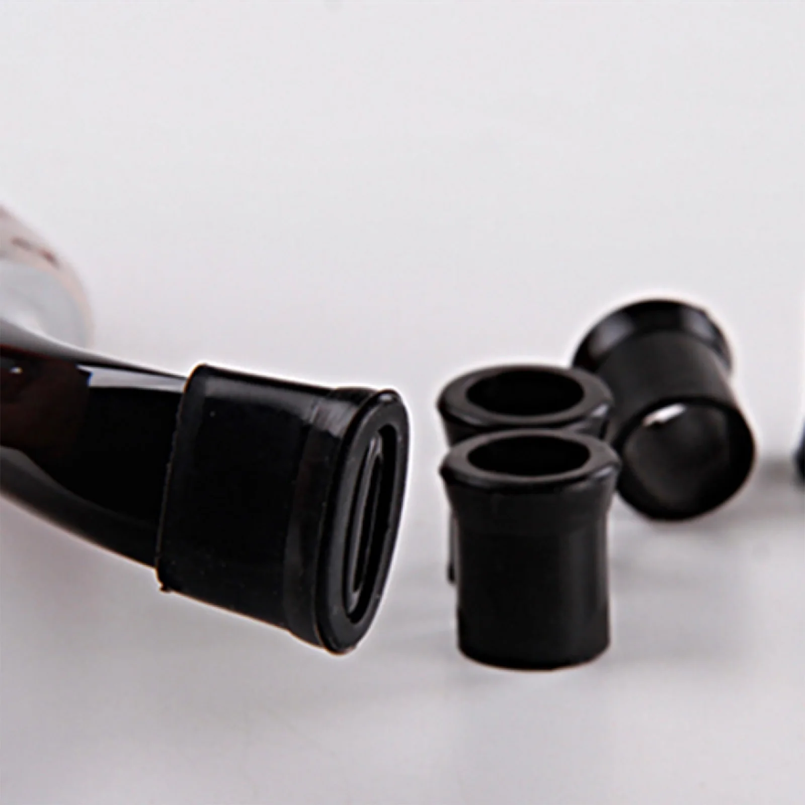 20 قطعة 1.7 سنتيمتر الأسود المطاط التبغ الأنابيب التدخين تلميح القبضات الدخان المعبرة الجذعية حلقة سيليكون كم واقية