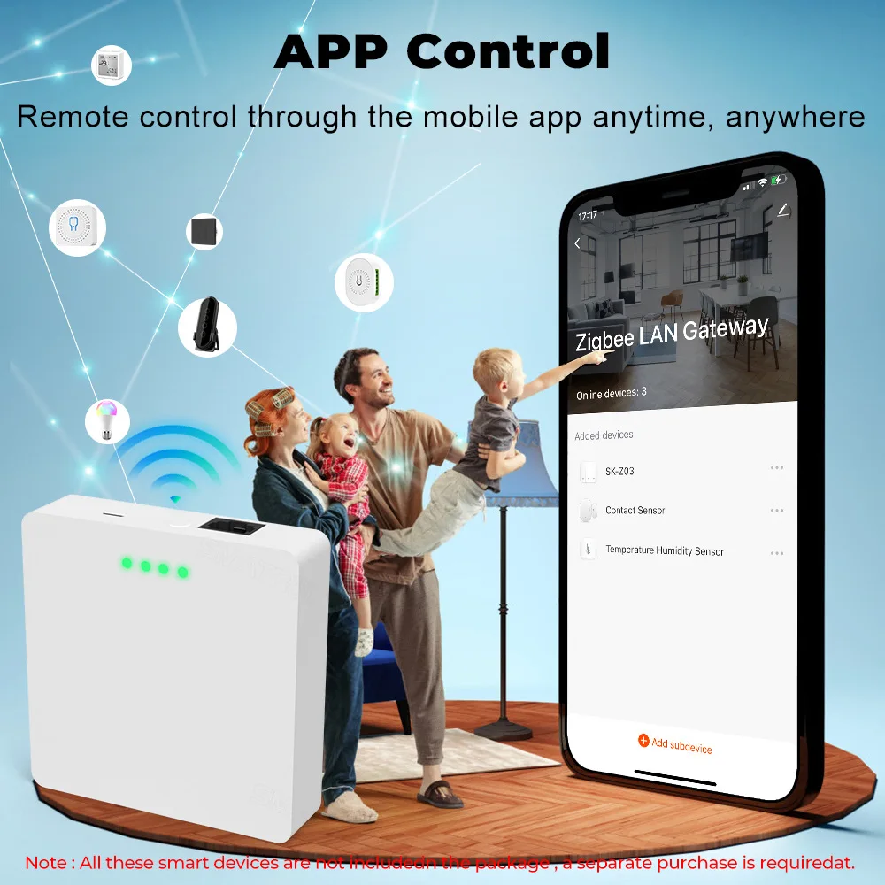 Tuya ZigBee 3.0 Hub Wired Wireless Gateway Smart Home Bridge Smart Life APP Voice Remote Control Works with Alexa Google Home