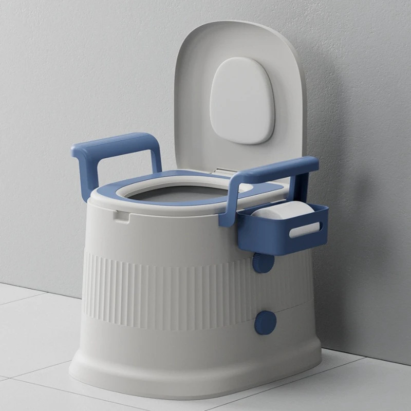 Portable Bedside Commode with Wheels and Urinal Bucket