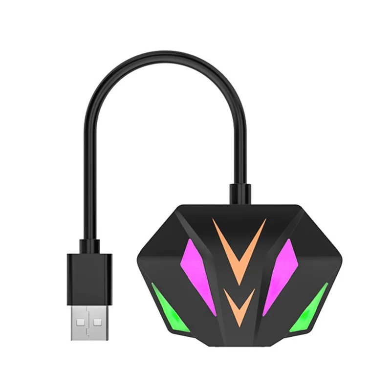 Adapter sieciowy A14E-USB na RJ45 Ethernet 10/100/1000Mbps z efektem oświetlenia RGB do komputera PC i laptopa