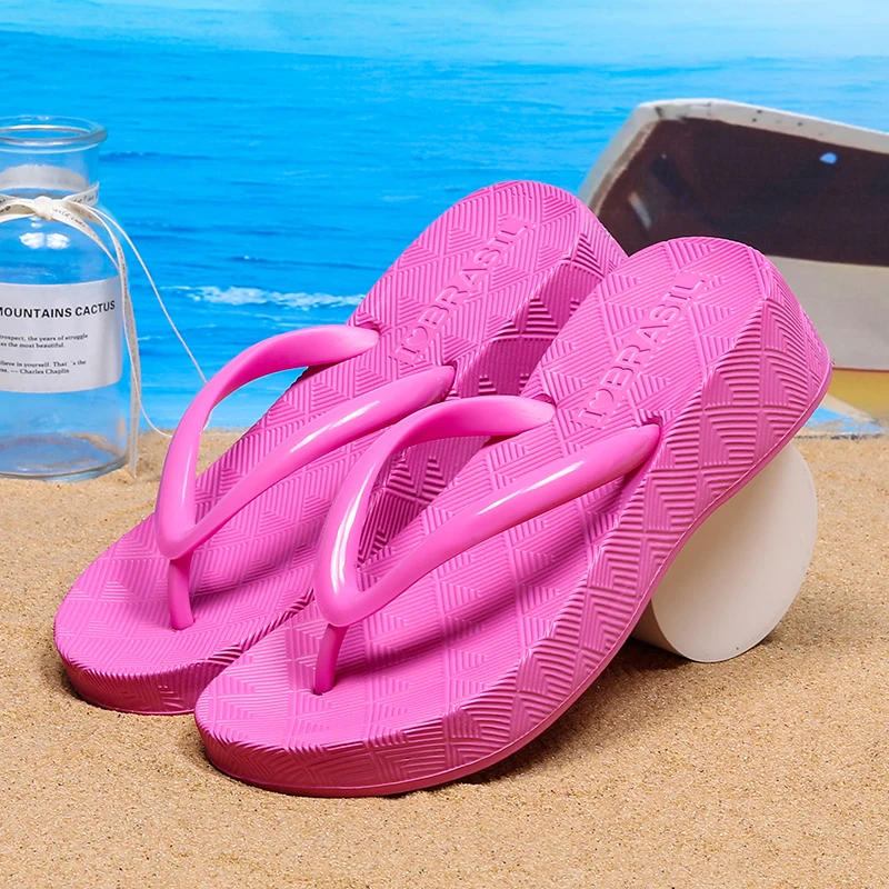 

Popular Soft Comfortable Beach Shoes Sandals Herringbone Women's Slippers Quick-drying Breathable Thick-soled Casual Shoes