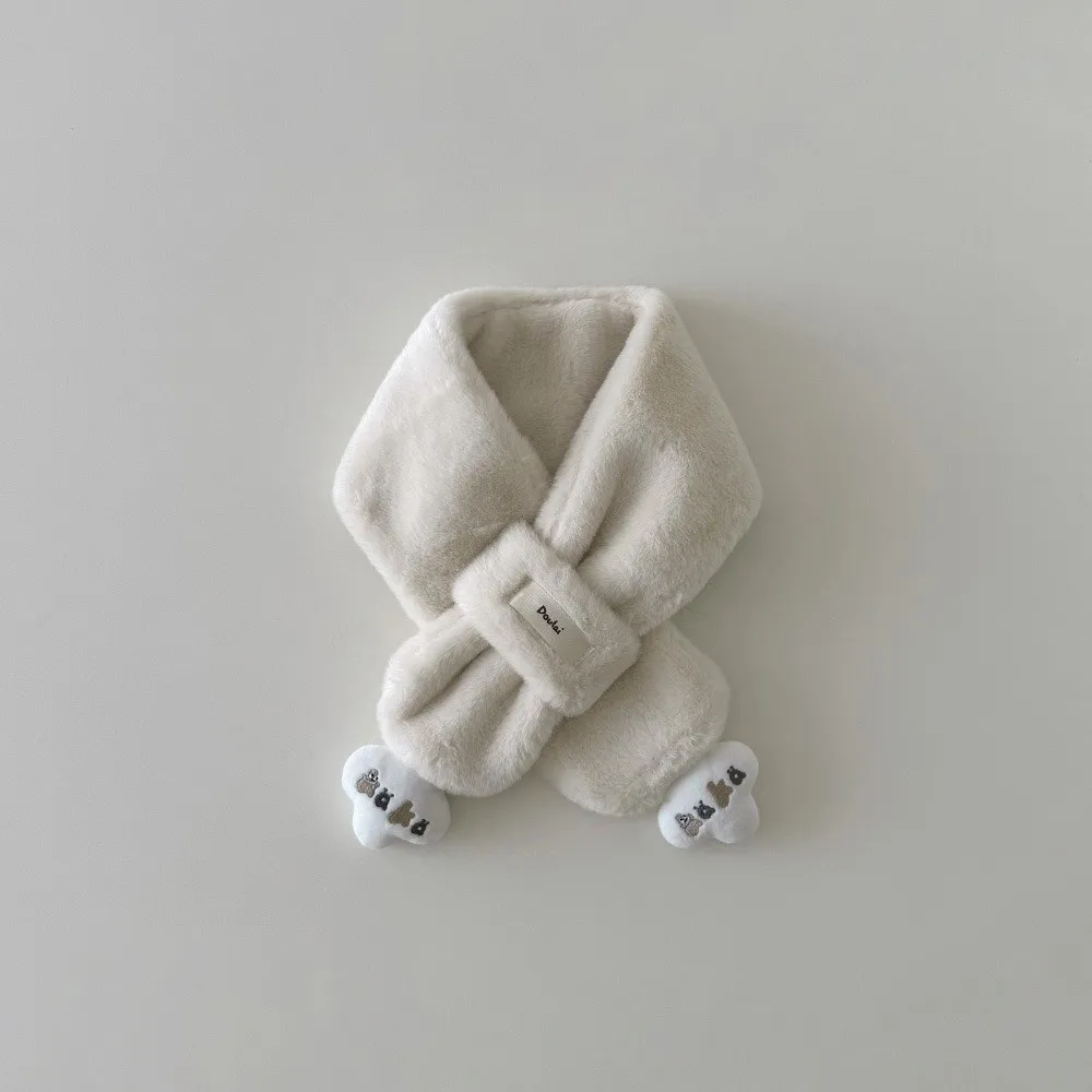 

New Cute Cartoon Scarves Windproof Thickned Warm Scarf Cold Proof Comfortable Cross Neckerchief Autumn Winter