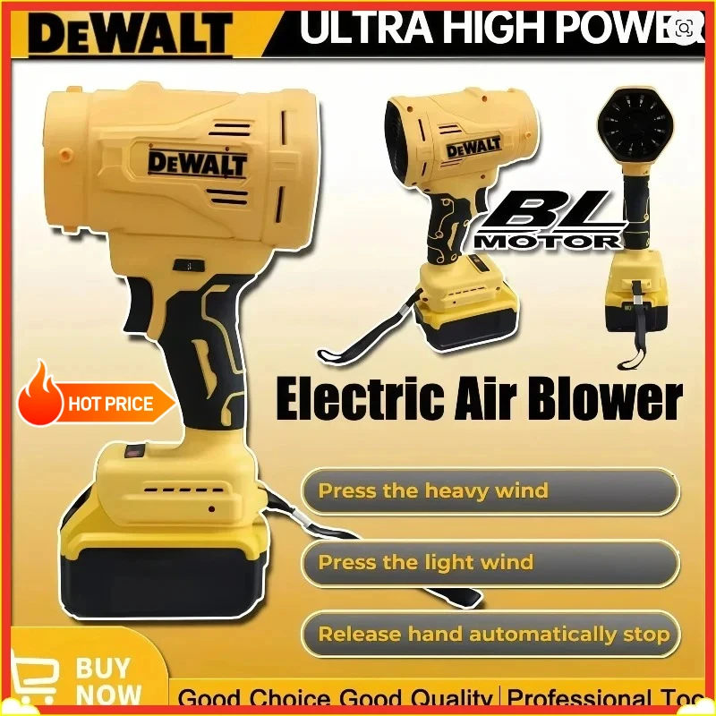 

Бесщеточный электрический воздуходув Dewalt Jet Turbo Fan, высокоскоростной (130000 об/мин), мощный беспроводной вентилятор-воздуходувка, 18В/20В, на аккумуляторе