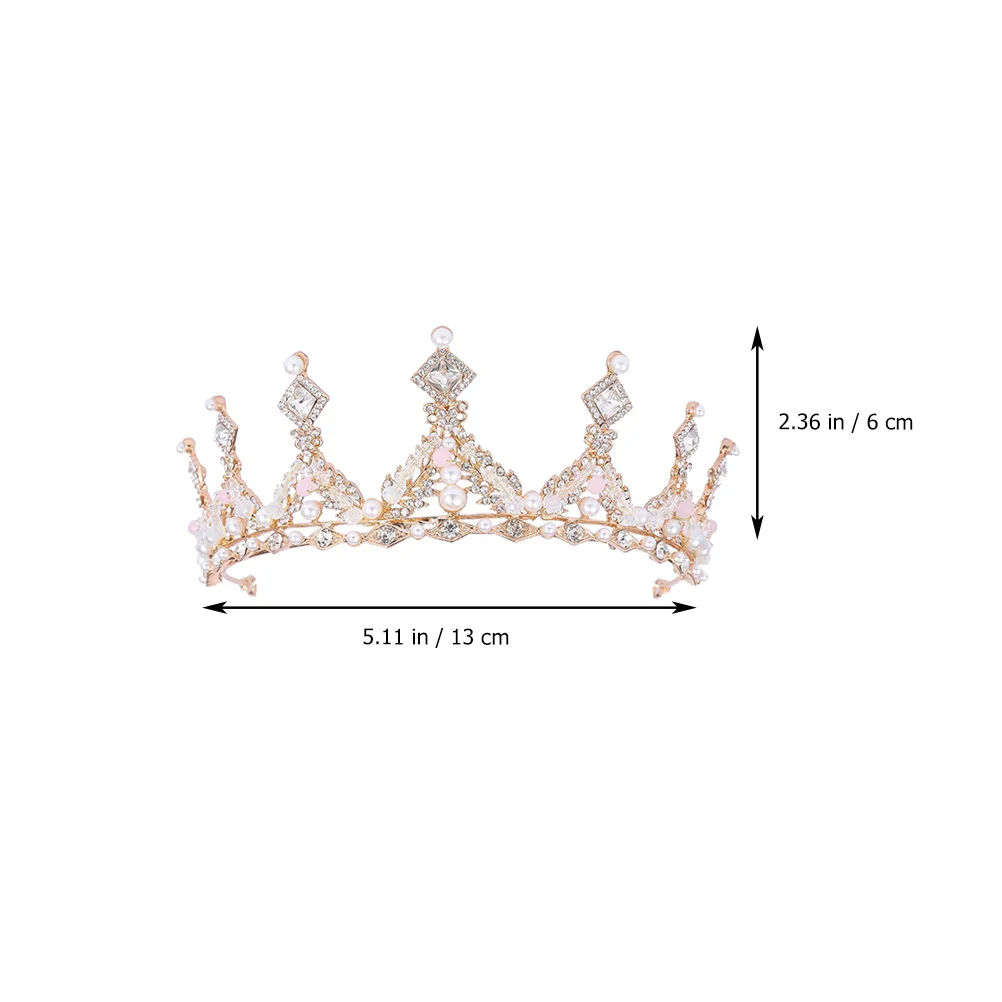 

Children Crown Birthday Headwear Rhinestone Kids Toddler Girl Accessories Fits Most Celebrations Hair Tools