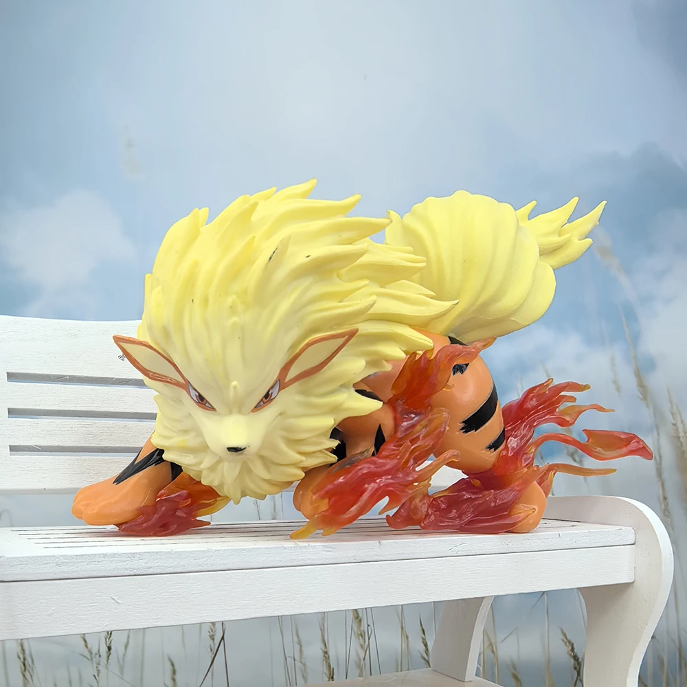 Pokemon Arcanine Dog 6 inches Figurine , Pokémon Cartoon Switch Game Presents Wind Speed Pet Model Decoration Anime Monster Doll