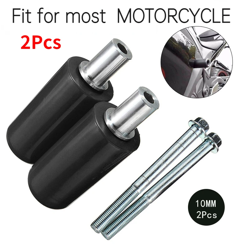 

2Pcs 10mm Black Bolts No Cut Motorcycle Frame Slider Crash Protector For Yamaha/Suzuki/Kawasaki/Honda/Ducati/Triumph/BMW-Aprilia