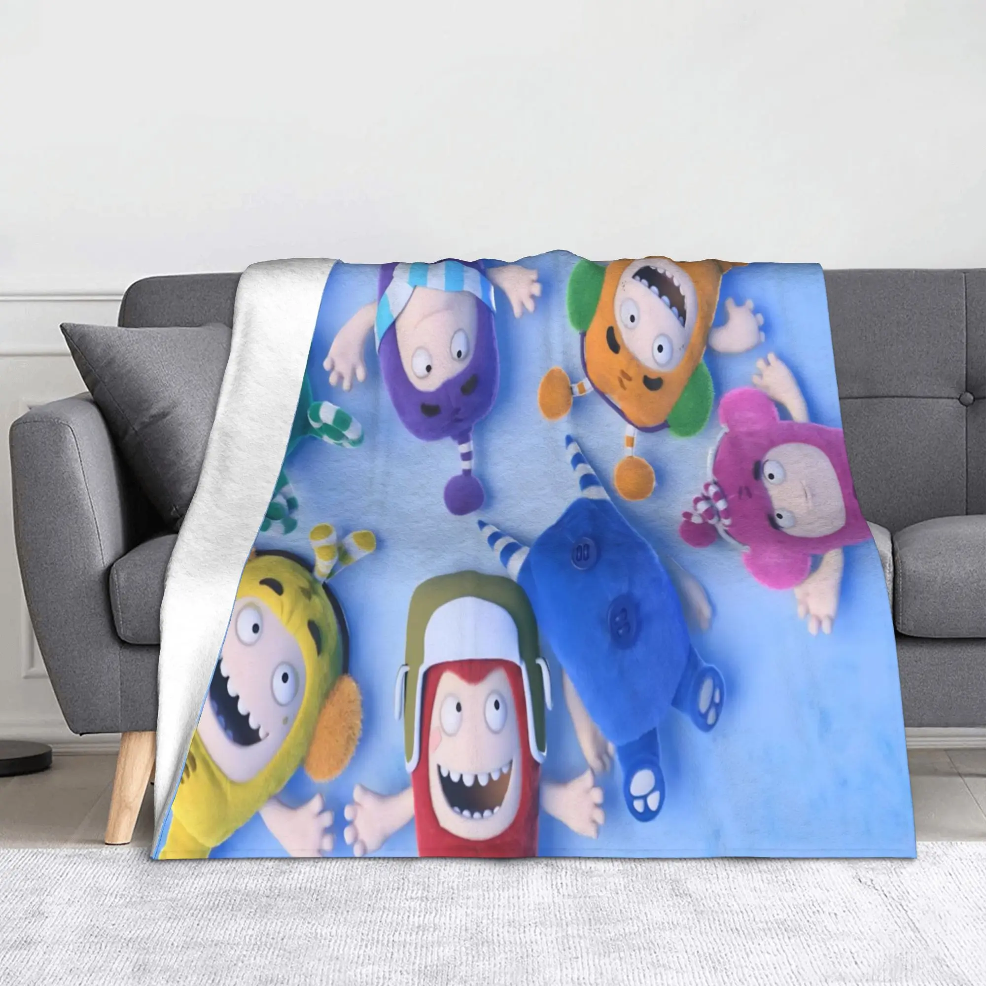 Oddbodse Animated Comedy Blanket Fuse Pogo Bubbles Jeff Slick Zee Lulu Fuzzy Awesome Warm Throw Blanket for Home Textile Decor