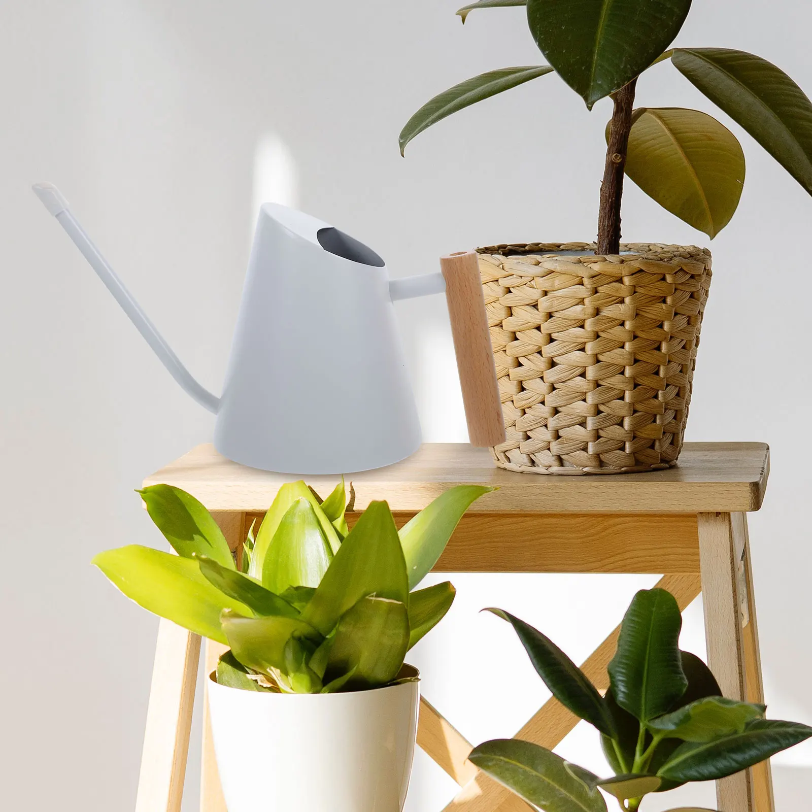 

Stainless Steel Watering Can Long Spout Small Garden Outdoor Child Kettle Ergonomic Handle Precise Pour No Spills Suitable