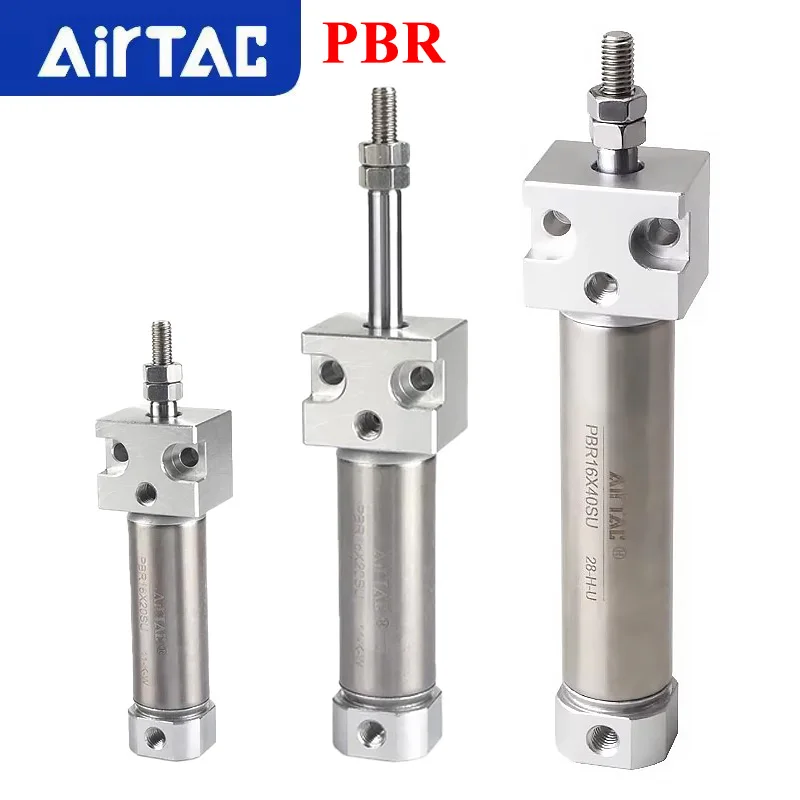 AirTAC PBR Square Head Front Cover Installation Small Pneumatic Cylinder PBR6/8/10/12/16 Stroke 10 15 20 25 50 100 150 200-S-U/R
