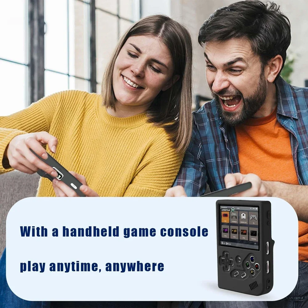 Full Coverage Housing Cover Shockproof Dustproof Silicone Shell with Lanyard Suitable for ANBERNIC RG35XX Game Consoles