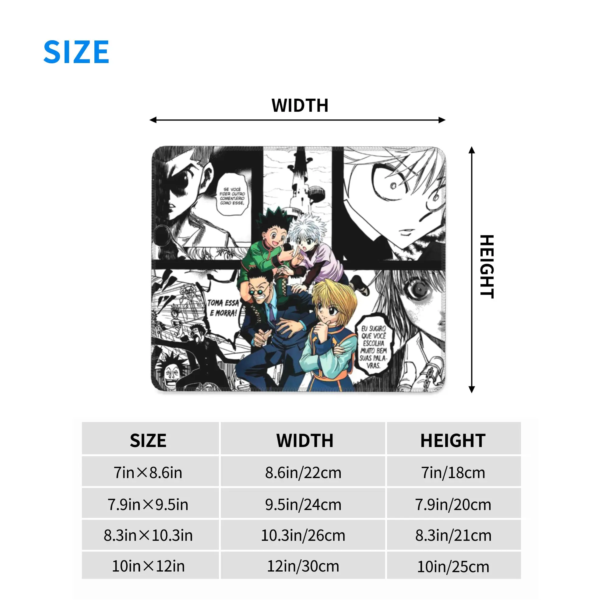 Hunter X Hunter Anime Mouse Pad Computer Keyboard Mouse Mat Gaming PC Laptop Desk Mat Office Accessories Table Mats